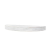 Large Round Wood Floating Wall Shelf - White